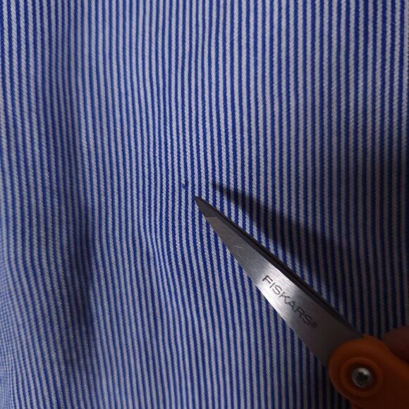 Banana Republic Parker Tunic Fit Hidden Button Shirt Womens Medium Striped - Picture 6 of 16